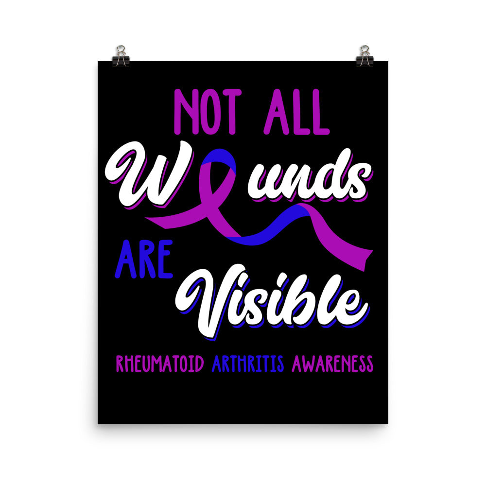 Rheumatoid Arthritis Awareness Not All Wounds Are Visible Matte Poster