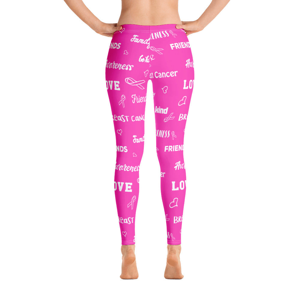 Breast Cancer Awareness Be Kind Pattern Leggings