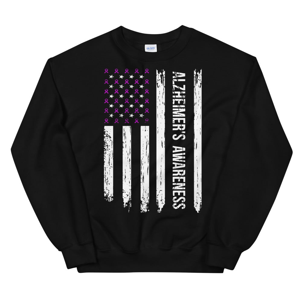 Alzheimer’s Awareness USA Flag Sweatshirt