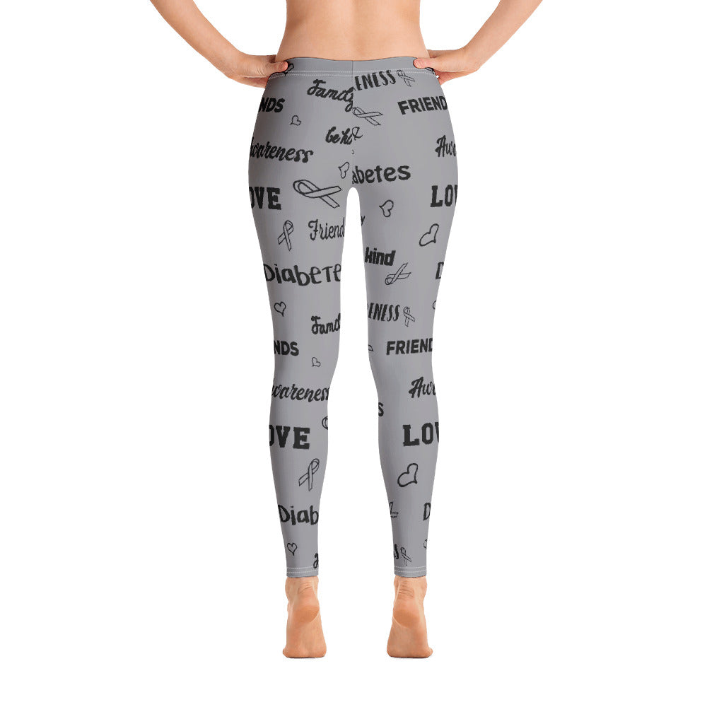 Diabetes Awareness Be Kind Pattern Leggings