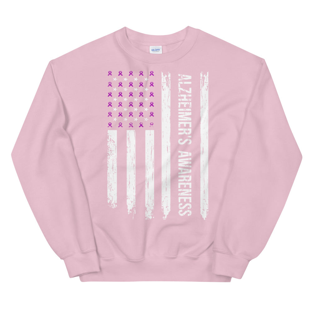 Alzheimer’s Awareness USA Flag Sweatshirt