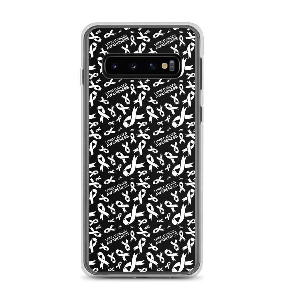 Lung Cancer Awareness Ribbon Pattern Samsung Phone Case