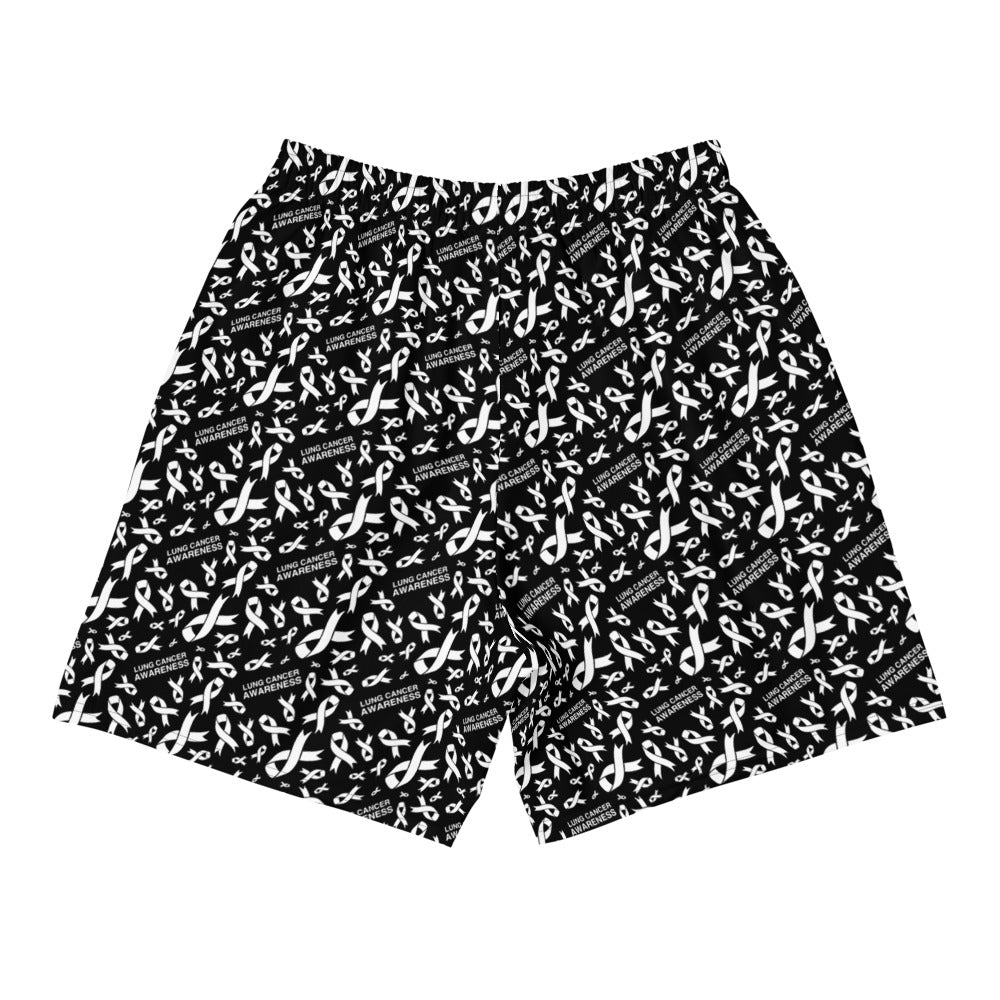 Lung Cancer Awareness Ribbon Pattern Shorts