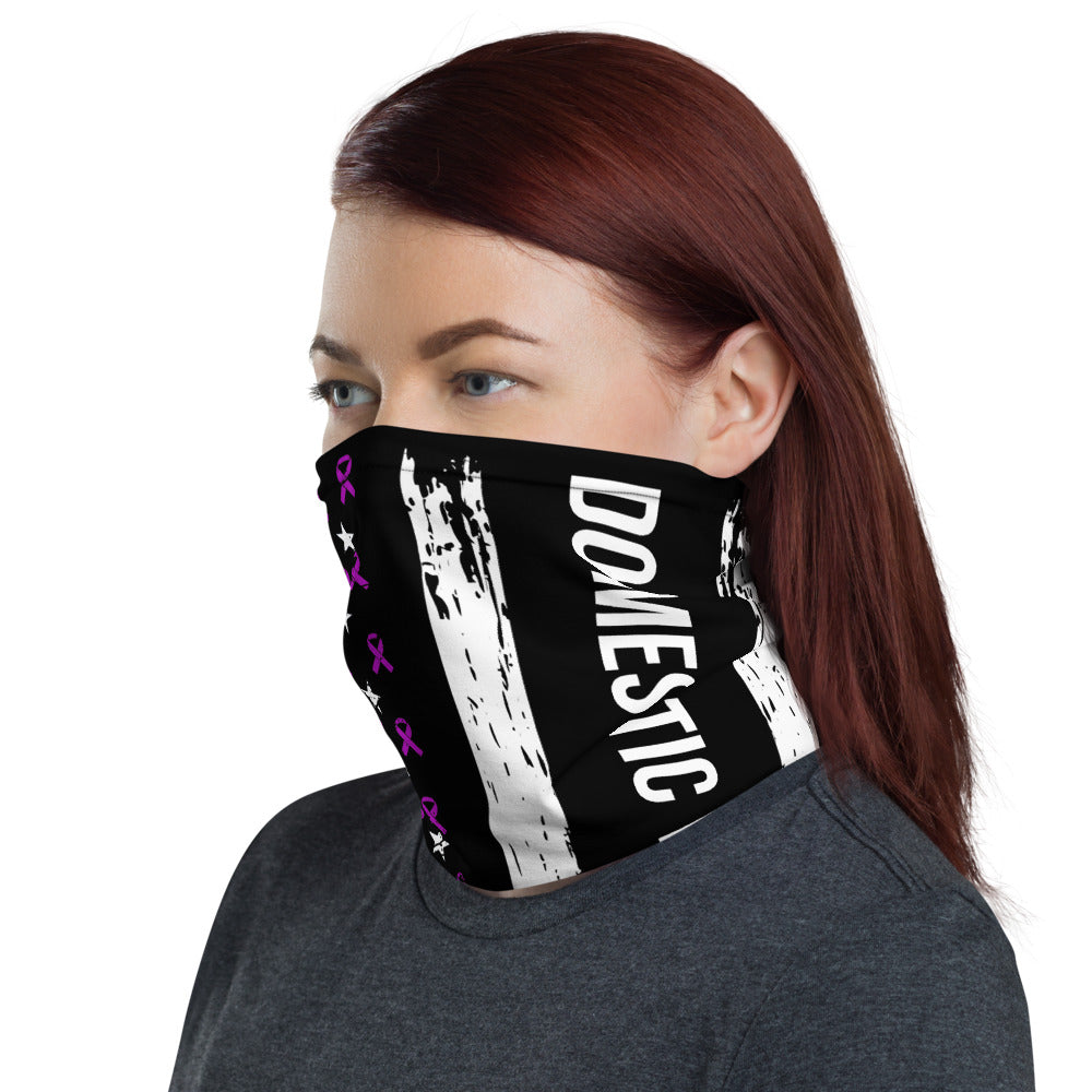 Domestic Violence Awareness USA Flag Washable Face Mask / Neck Gaiter