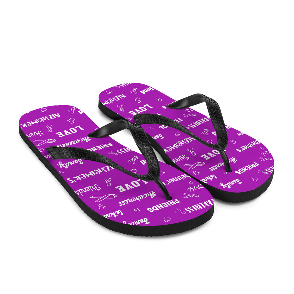 Alzheimer’s Awareness Be Kind Pattern Flip-Flops