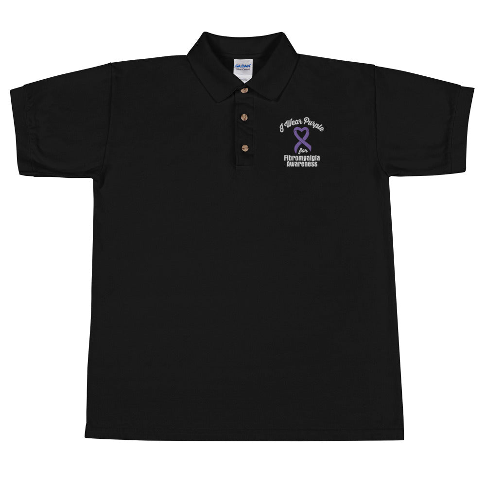 I Wear Purple for Fibromyalgia Awareness Polo Shirt