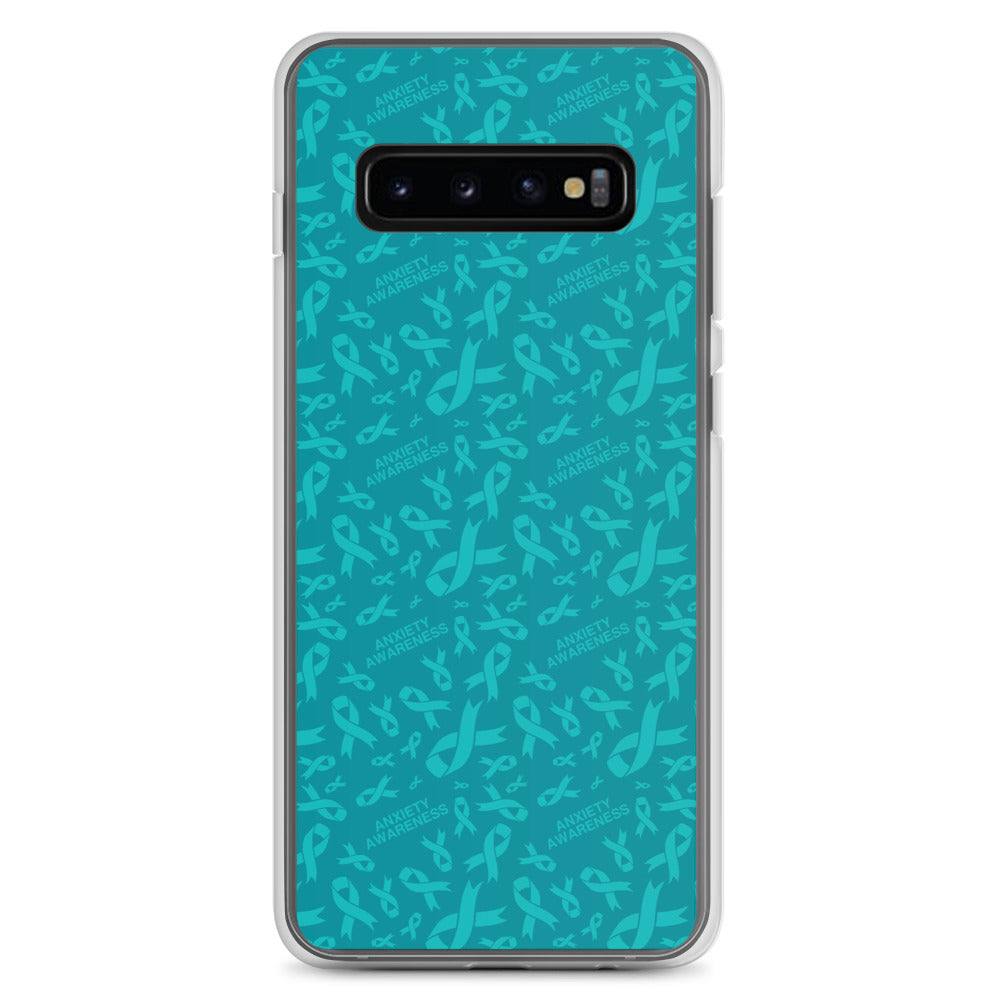 Anxiety Awareness Ribbon Pattern Samsung Phone Case