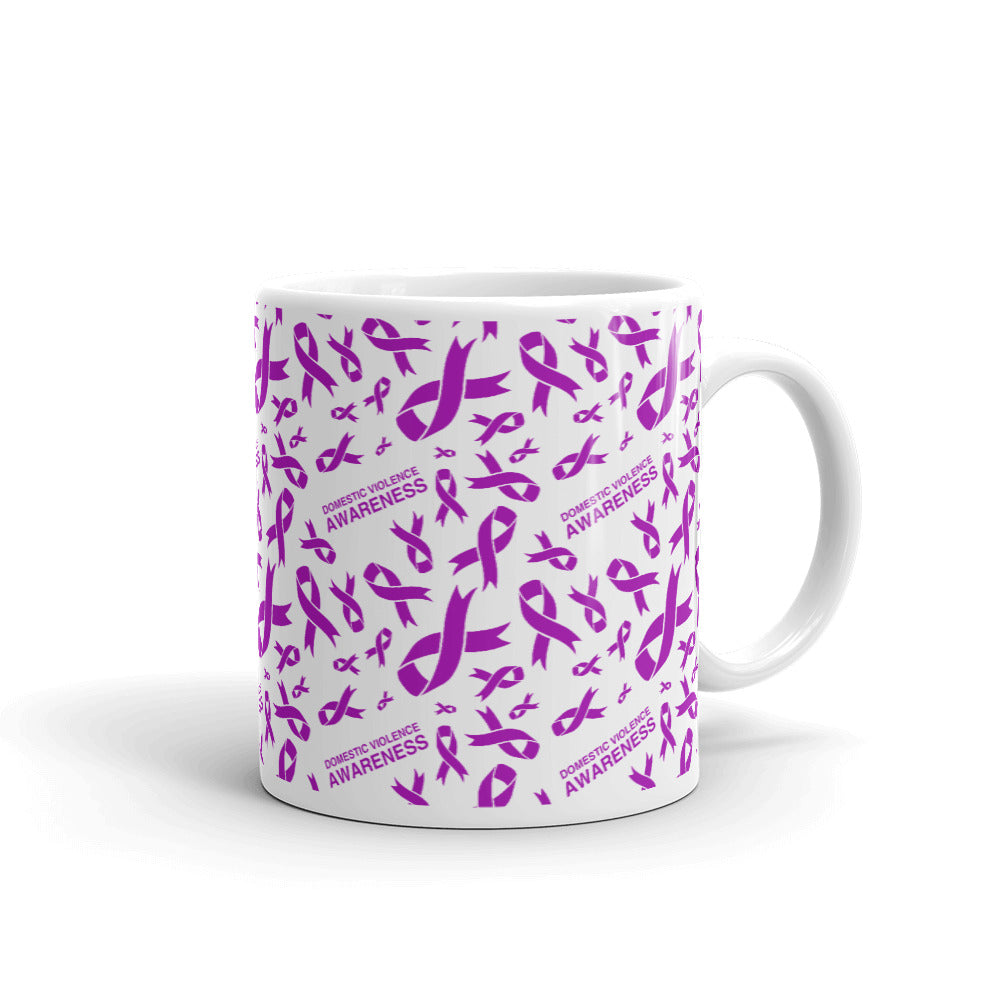 Domestic Violence Awareness Ribbon Pattern Mug