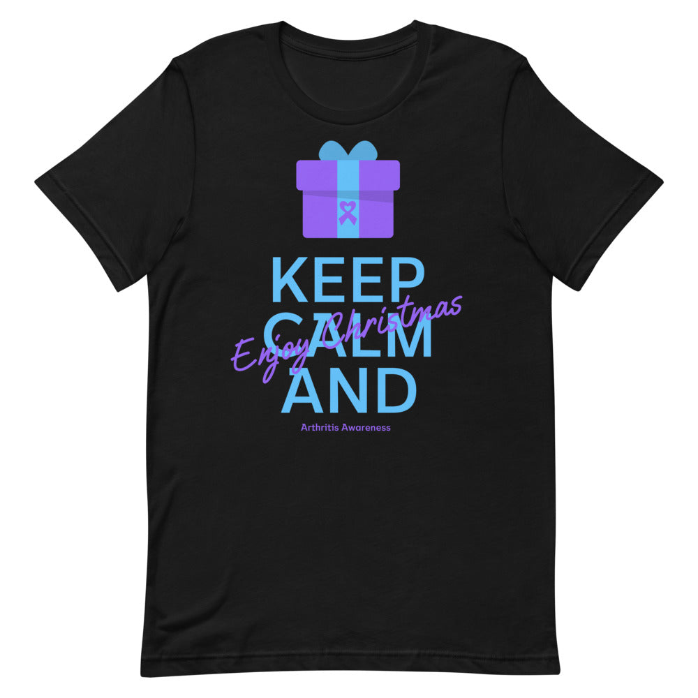 Rheumatoid Arthritis Awareness Keep Calm and Enjoy Christmas T-Shirt