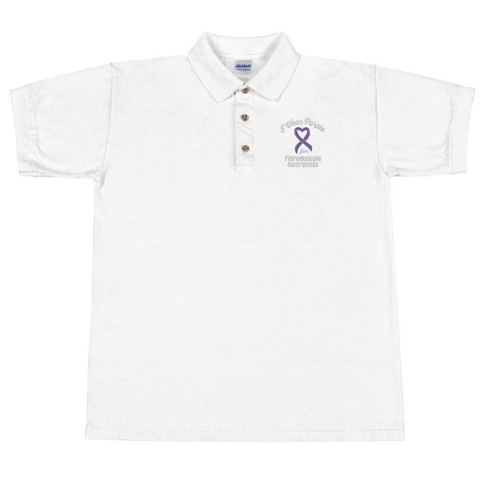 I Wear Purple for Fibromyalgia Awareness Polo Shirt