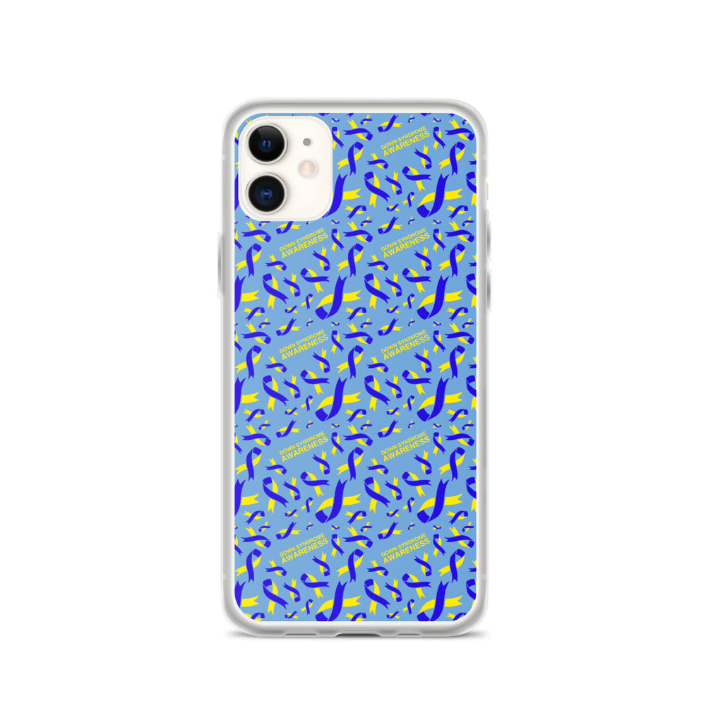 Down Syndrome Awareness Ribbon Pattern iPhone Case