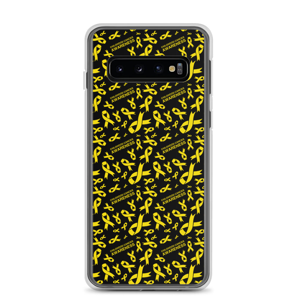 Childhood Cancer Awareness Ribbon Pattern Samsung Phone Case