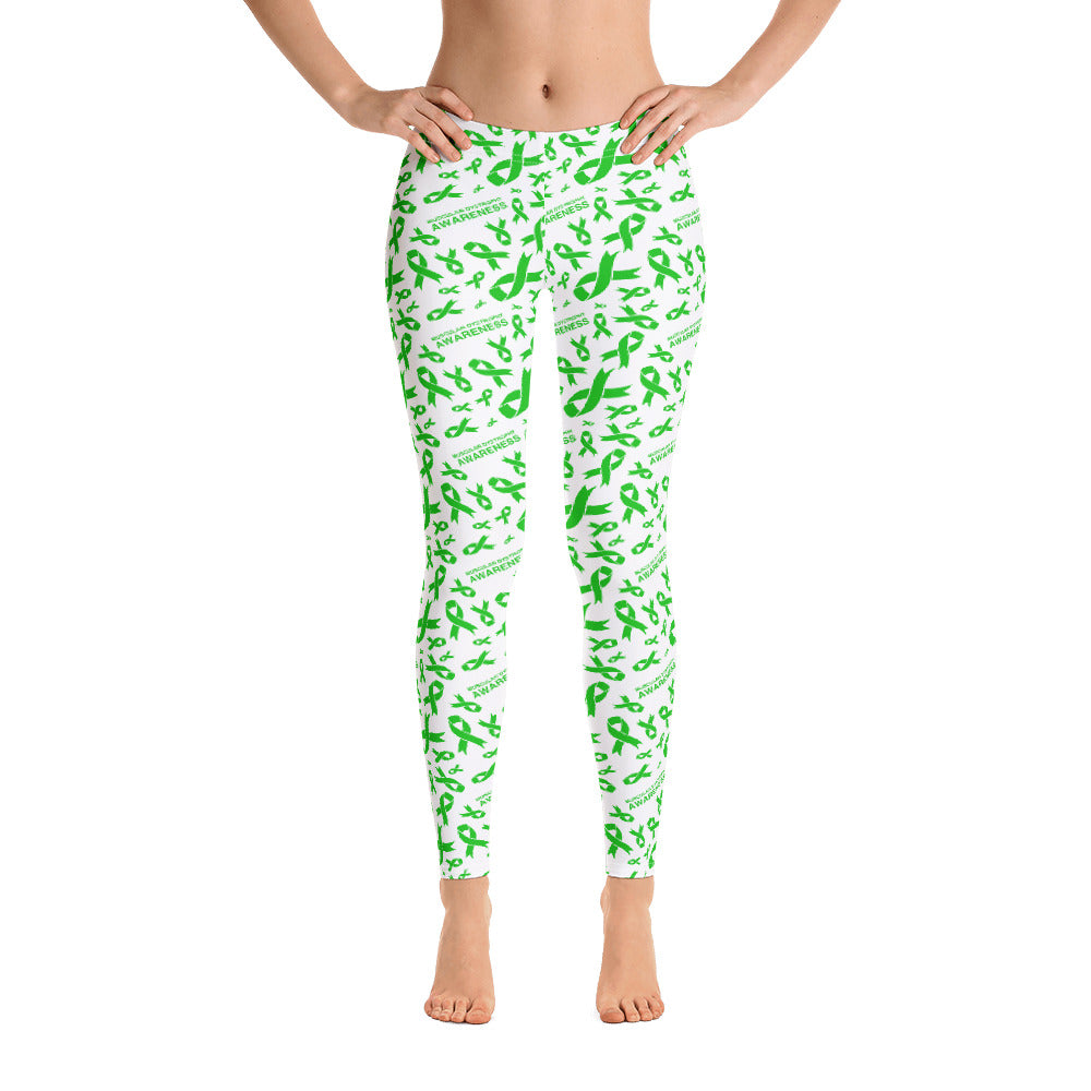 Muscular Dystrophy Awareness Ribbon Pattern Leggings