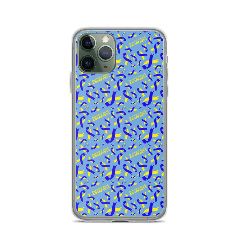 Down Syndrome Awareness Ribbon Pattern iPhone Case