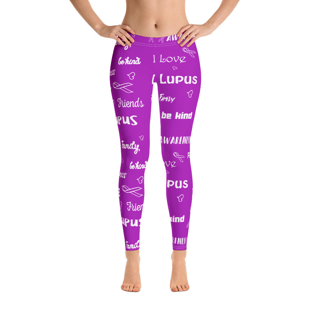 Lupus Awareness Be Kind Pattern Leggings