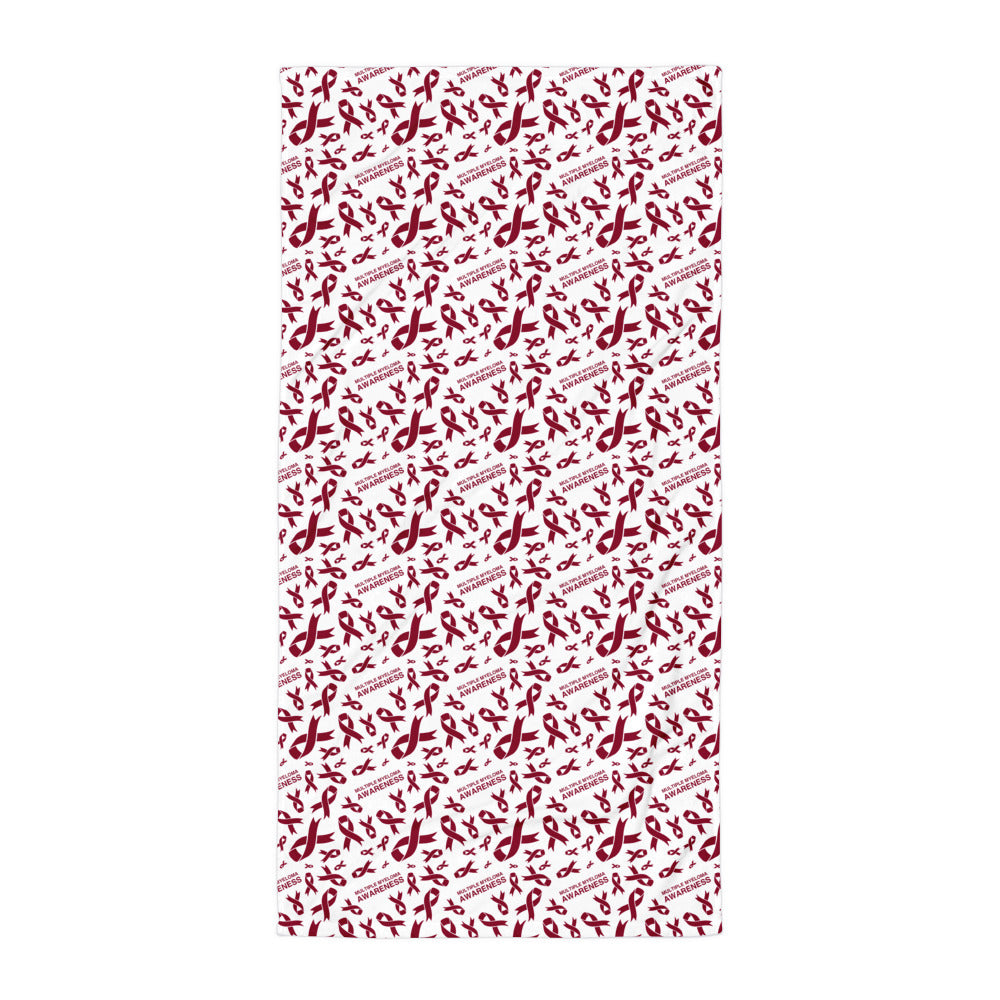 Multiple Myeloma Awareness Ribbon Pattern Beach Towel