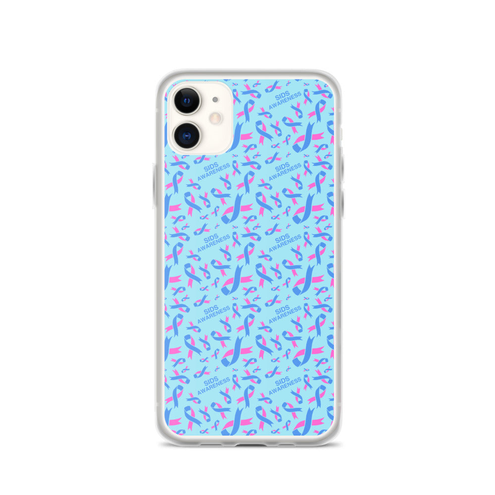 SIDS Awareness Ribbon Pattern iPhone Case