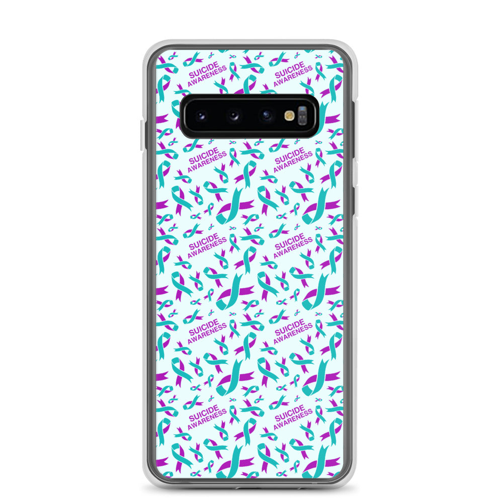 Suicide Awareness Ribbon Pattern Samsung Phone Case