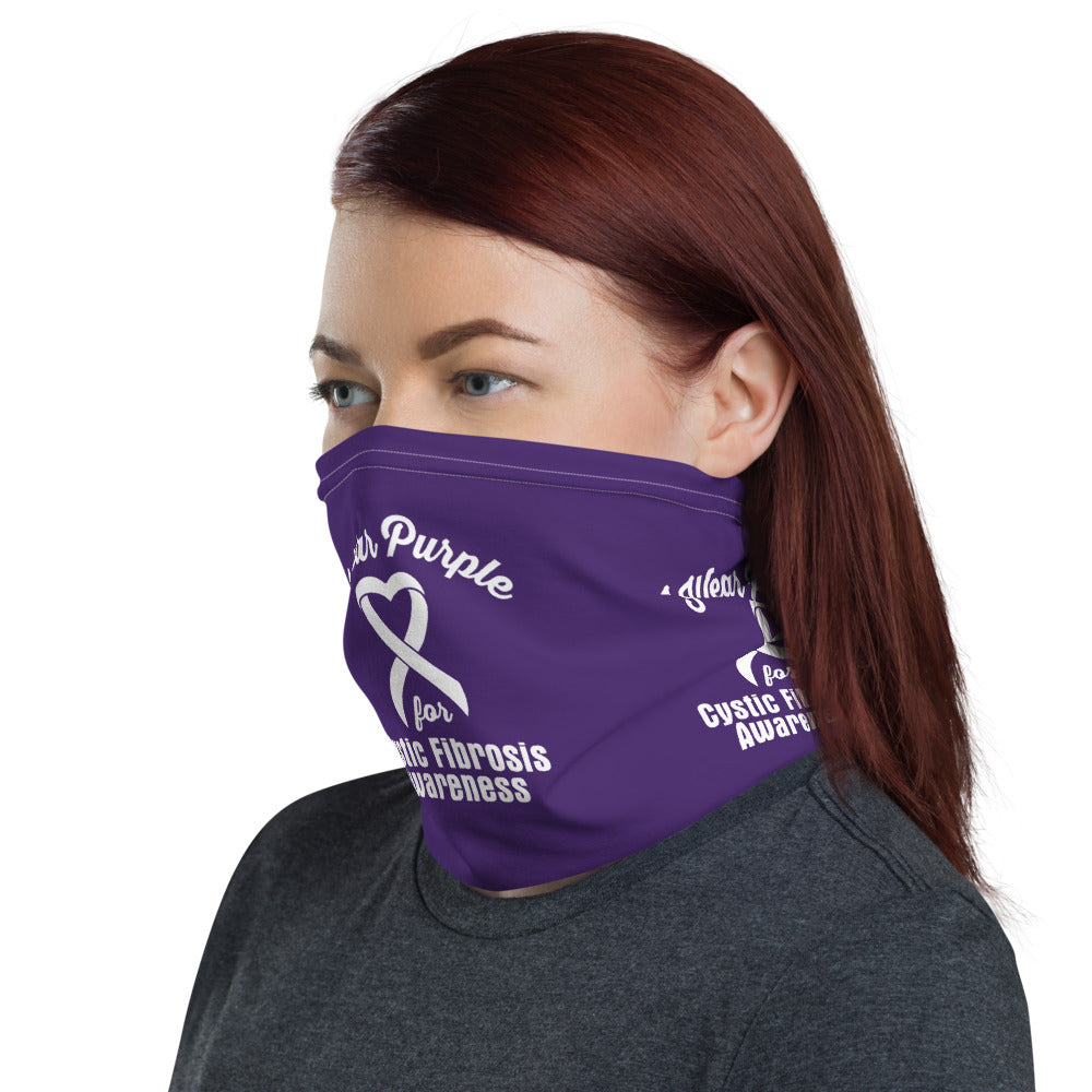 Cystic Fibrosis Awareness I Wear Purple Face Mask / Neck Gaiter