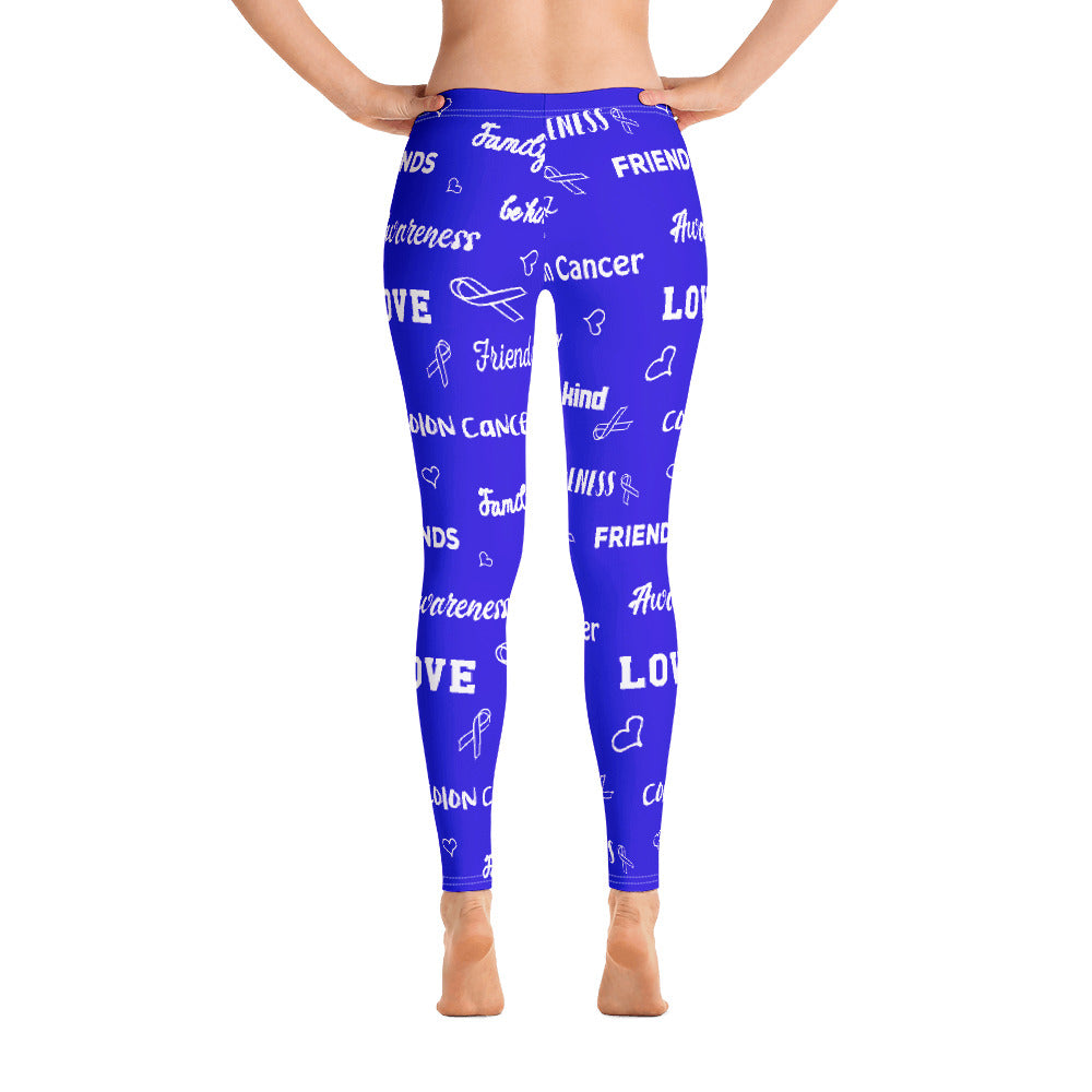 Colon Cancer Awareness Be Kind Pattern Leggings