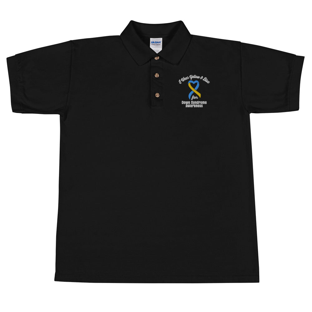 I Wear Yellow and Blue for Down Syndrome Awareness Polo Shirt