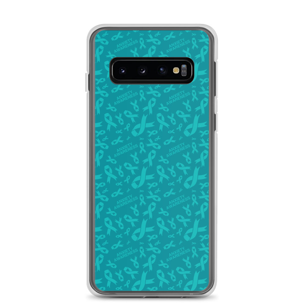 Anxiety Awareness Ribbon Pattern Samsung Phone Case