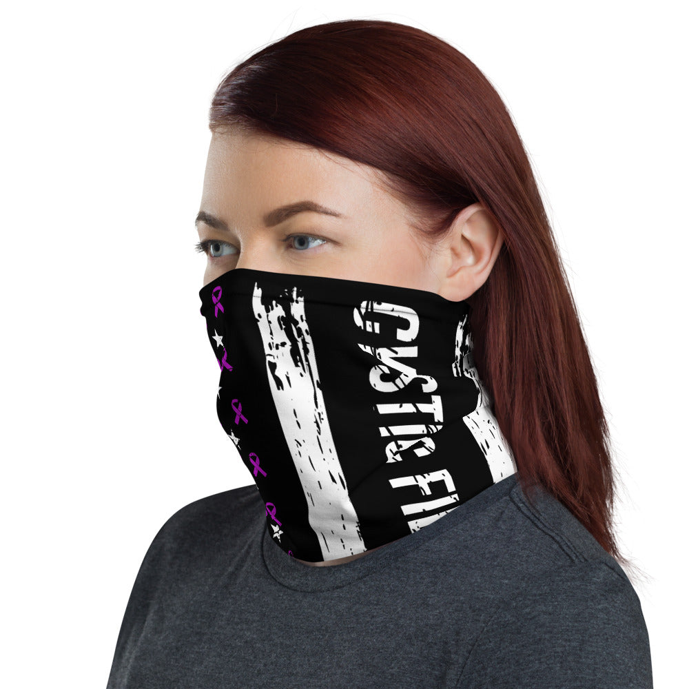 Cystic Fibrosis Awareness USA Flag Washable Face Mask / Neck Gaiter