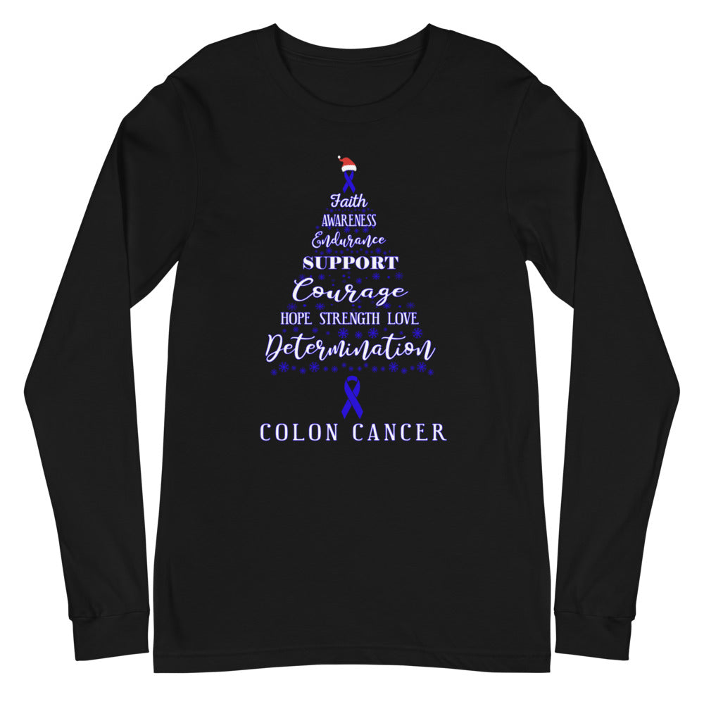 Colon Cancer Awareness Christmas Hope Long Sleeve T-Shirt