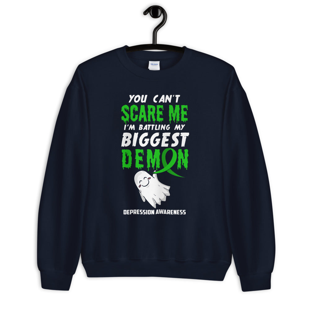 Depression Awareness You Can’t Scare Me Halloween Sweatshirt