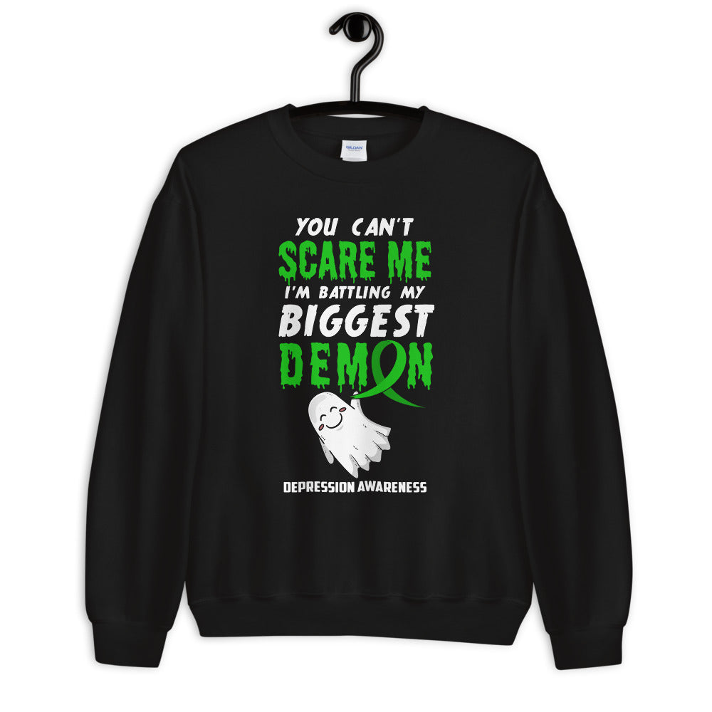 Depression Awareness You Can’t Scare Me Halloween Sweatshirt