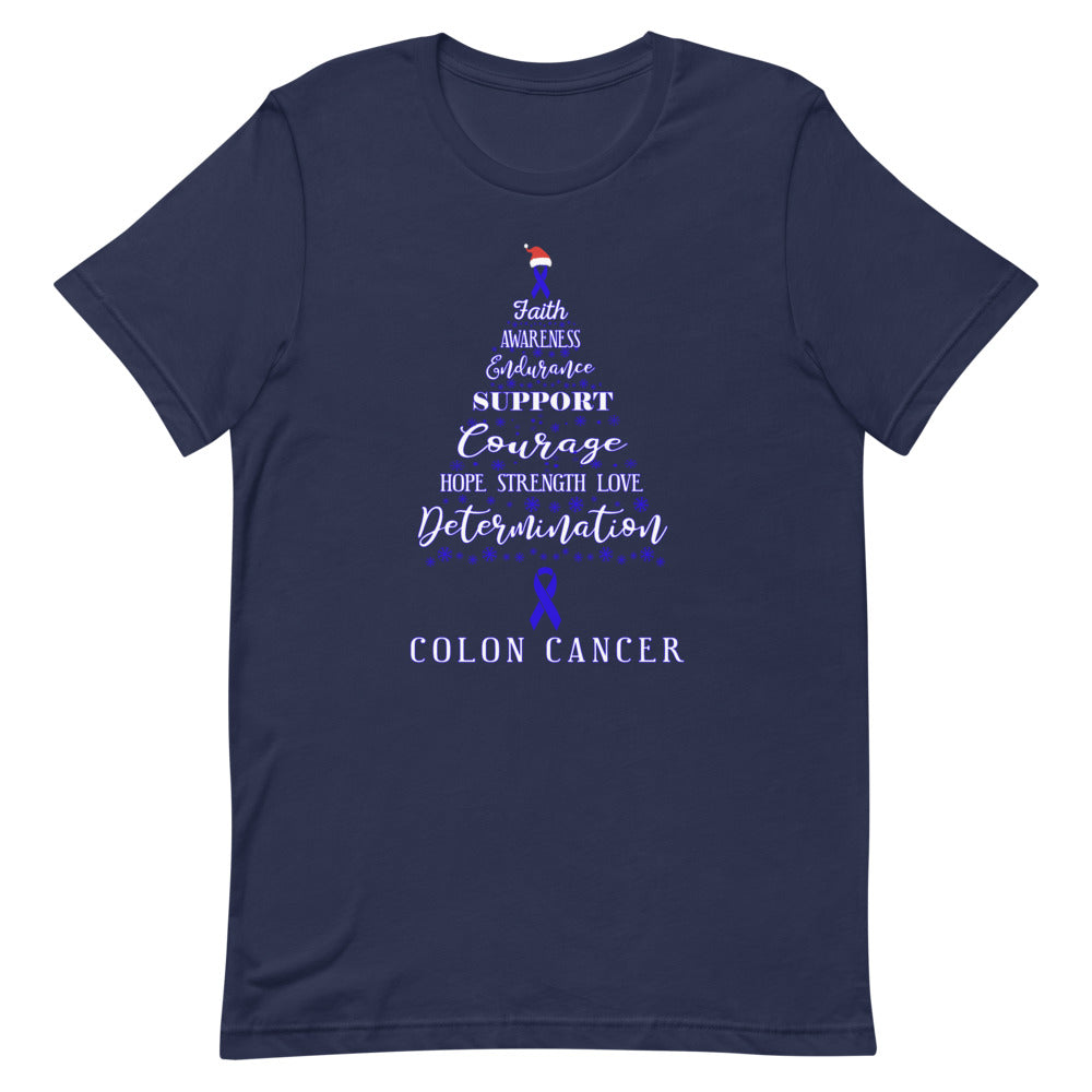 Colon Cancer Awareness Christmas Hope T-Shirt