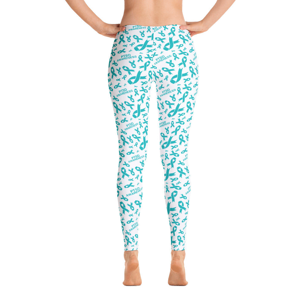 PTSD Awareness Ribbon Pattern Leggings