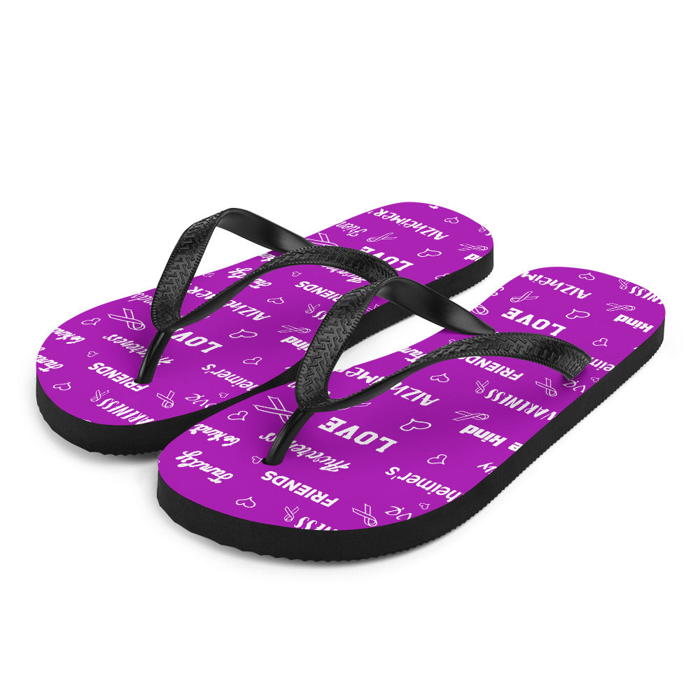 Alzheimer’s Awareness Be Kind Pattern Flip-Flops