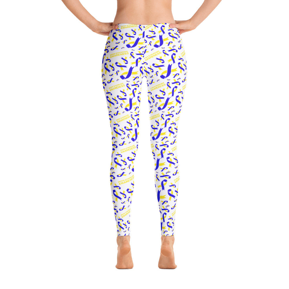Down Syndrome Awareness Ribbon Pattern Leggings