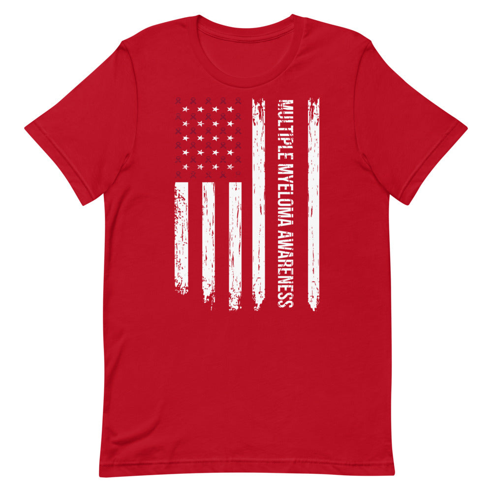 Multiple Myeloma Awareness USA Flag Unisex T-Shirt