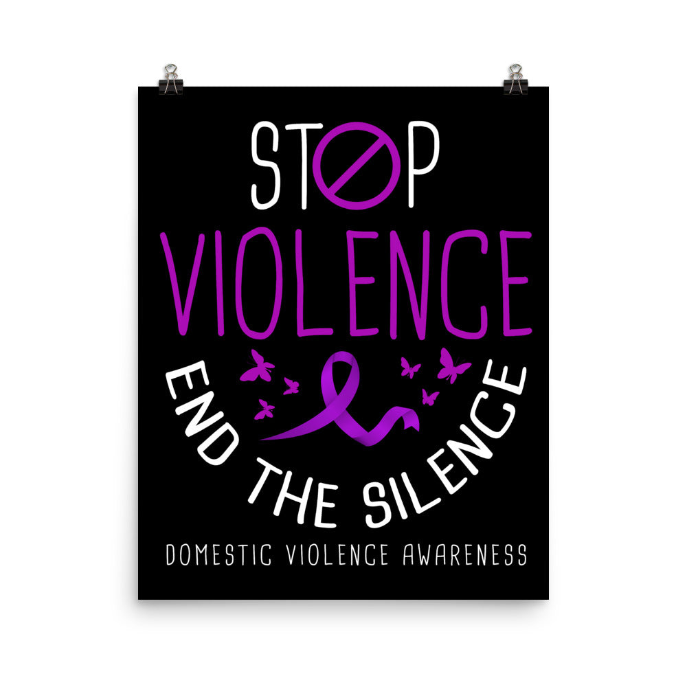 Domestic Violence Awareness End The Silence Matte Poster