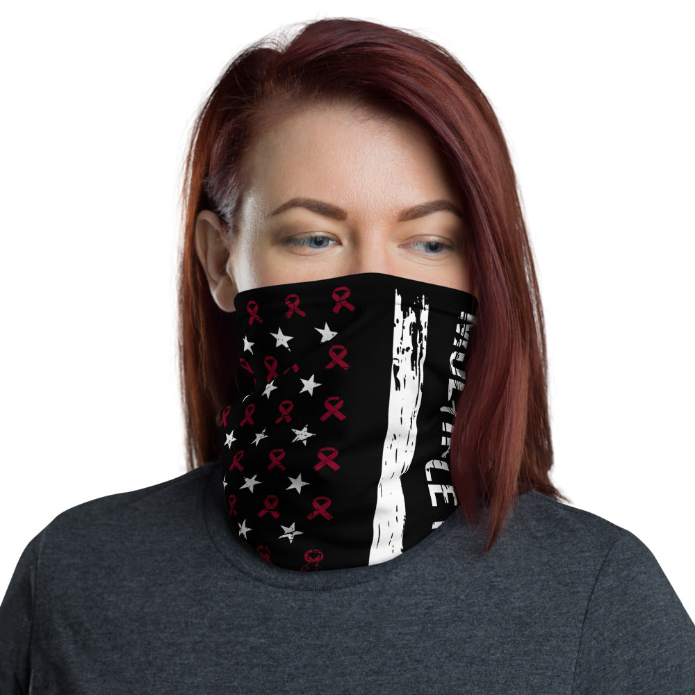 Multiple Myeloma Awareness USA Flag Washable Face Mask / Neck Gaiter