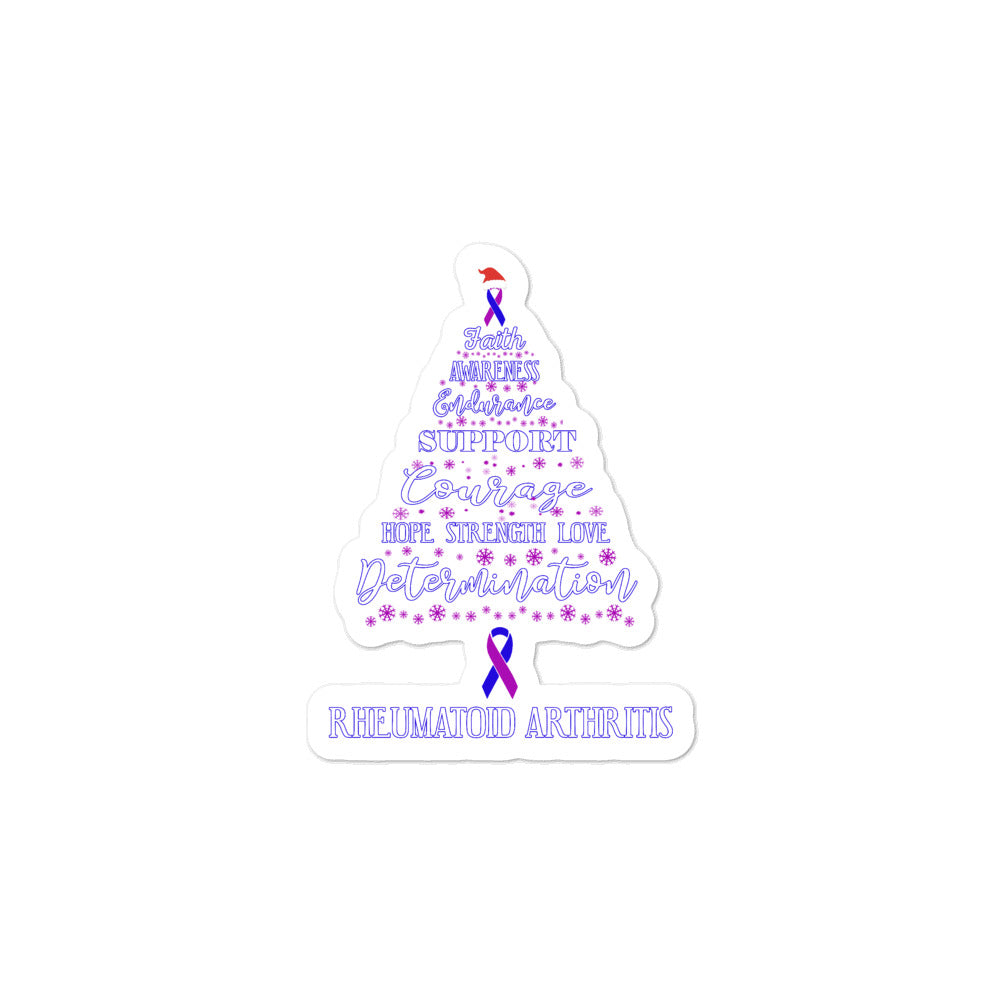 Rheumatoid Arthritis Awareness Christmas Hope Sticker