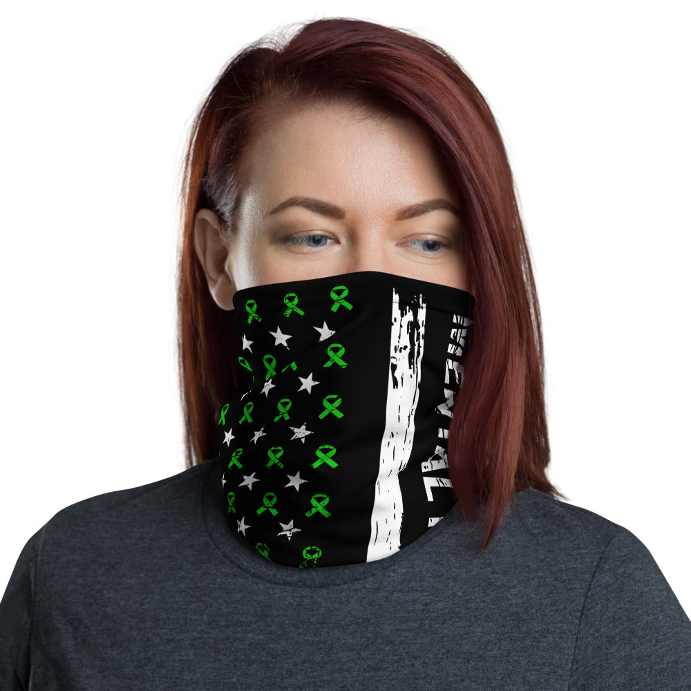 Mental Health Awareness USA Flag Washable Face Mask / Neck Gaiter