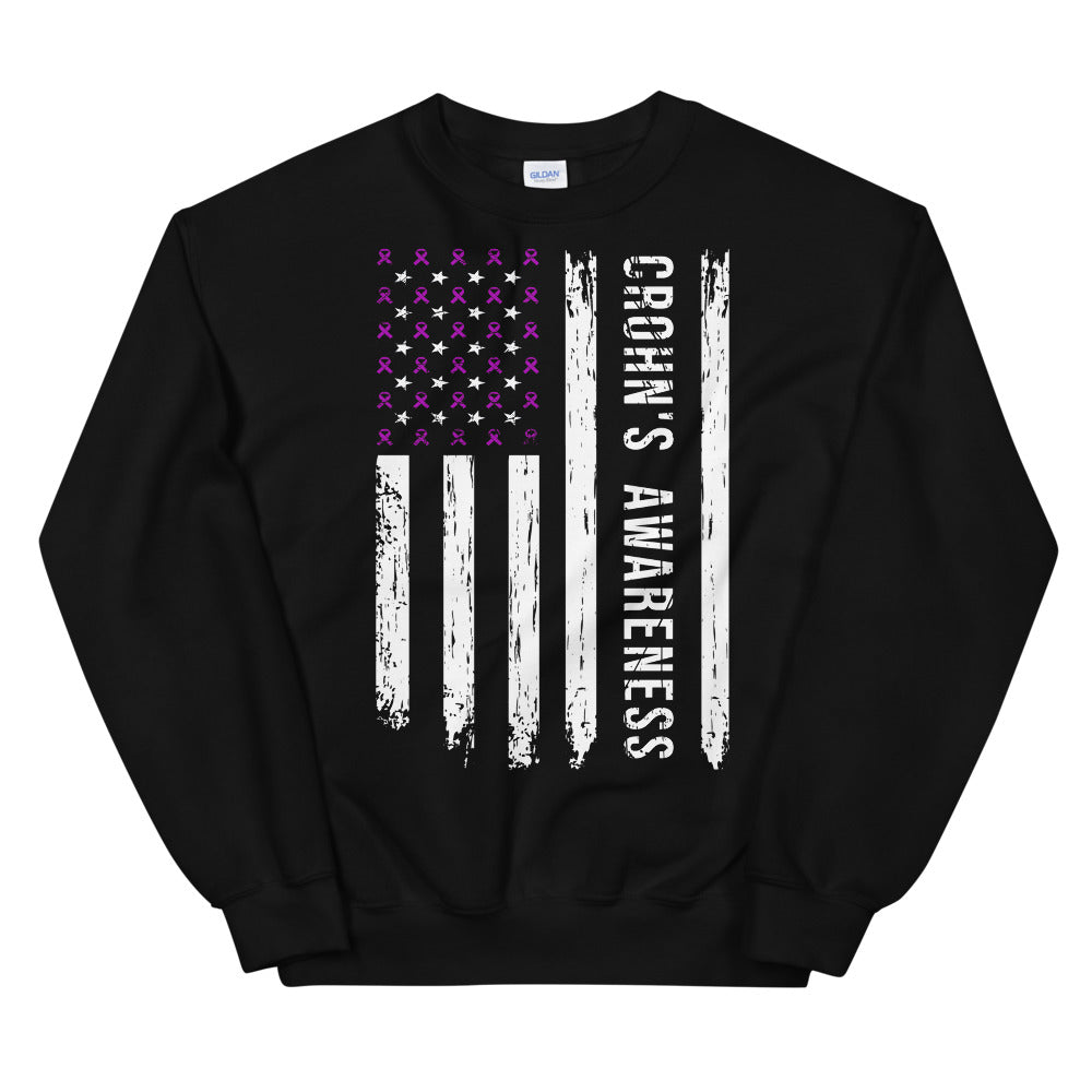 Crohn’s Awareness USA Flag Sweatshirt