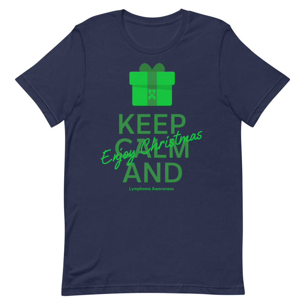 Lymphoma Awareness Keep Calm and Enjoy Christmas T-Shirt