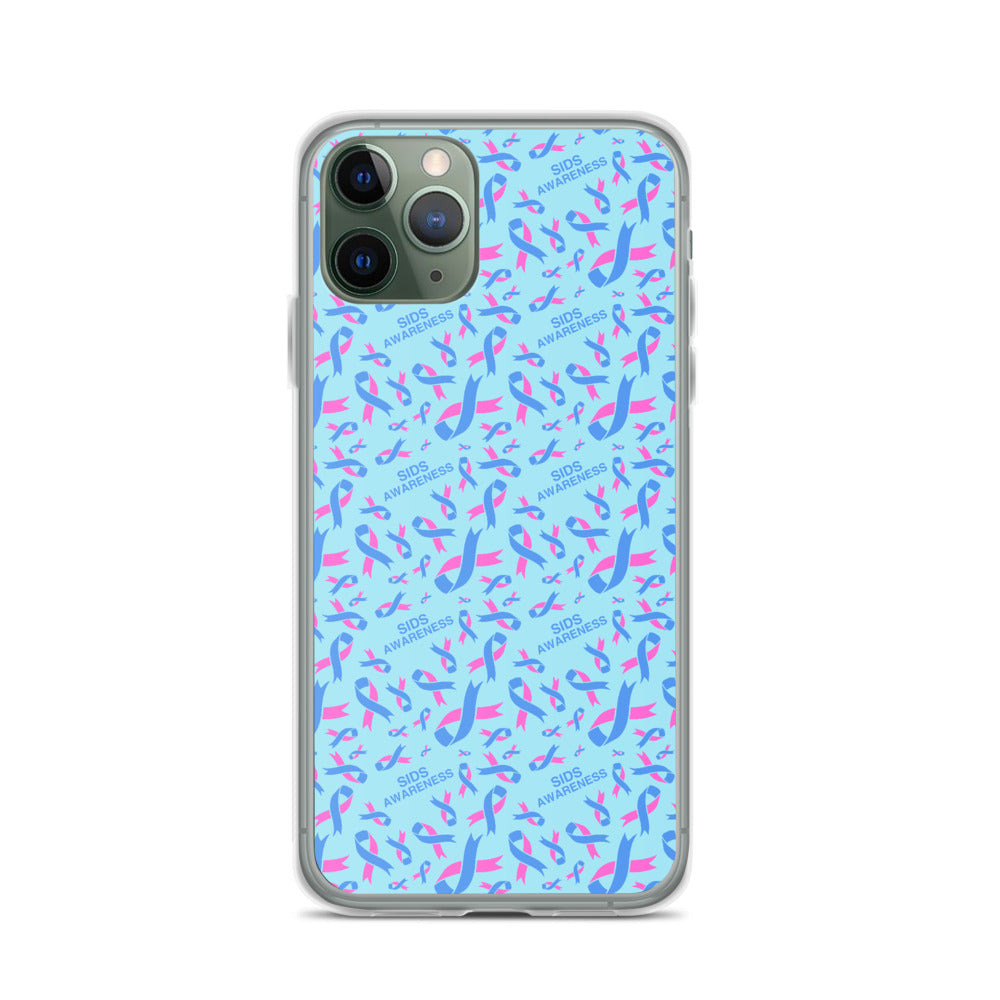 SIDS Awareness Ribbon Pattern iPhone Case