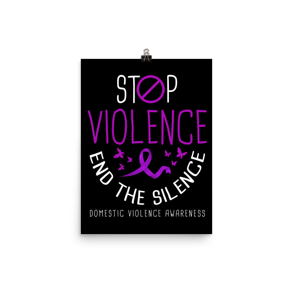 Domestic Violence Awareness End The Silence Matte Poster