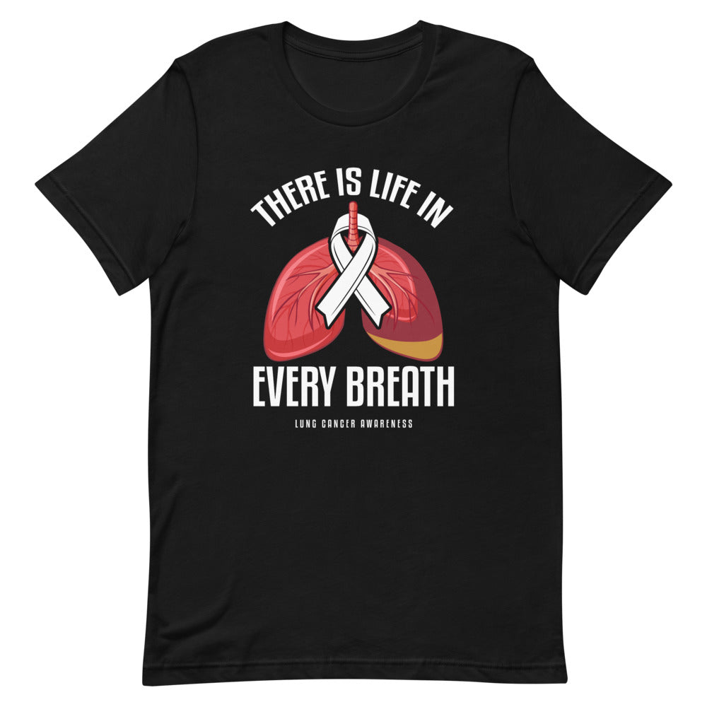 Lung Cancer Awareness Life In Every Breath Premium T-Shirt