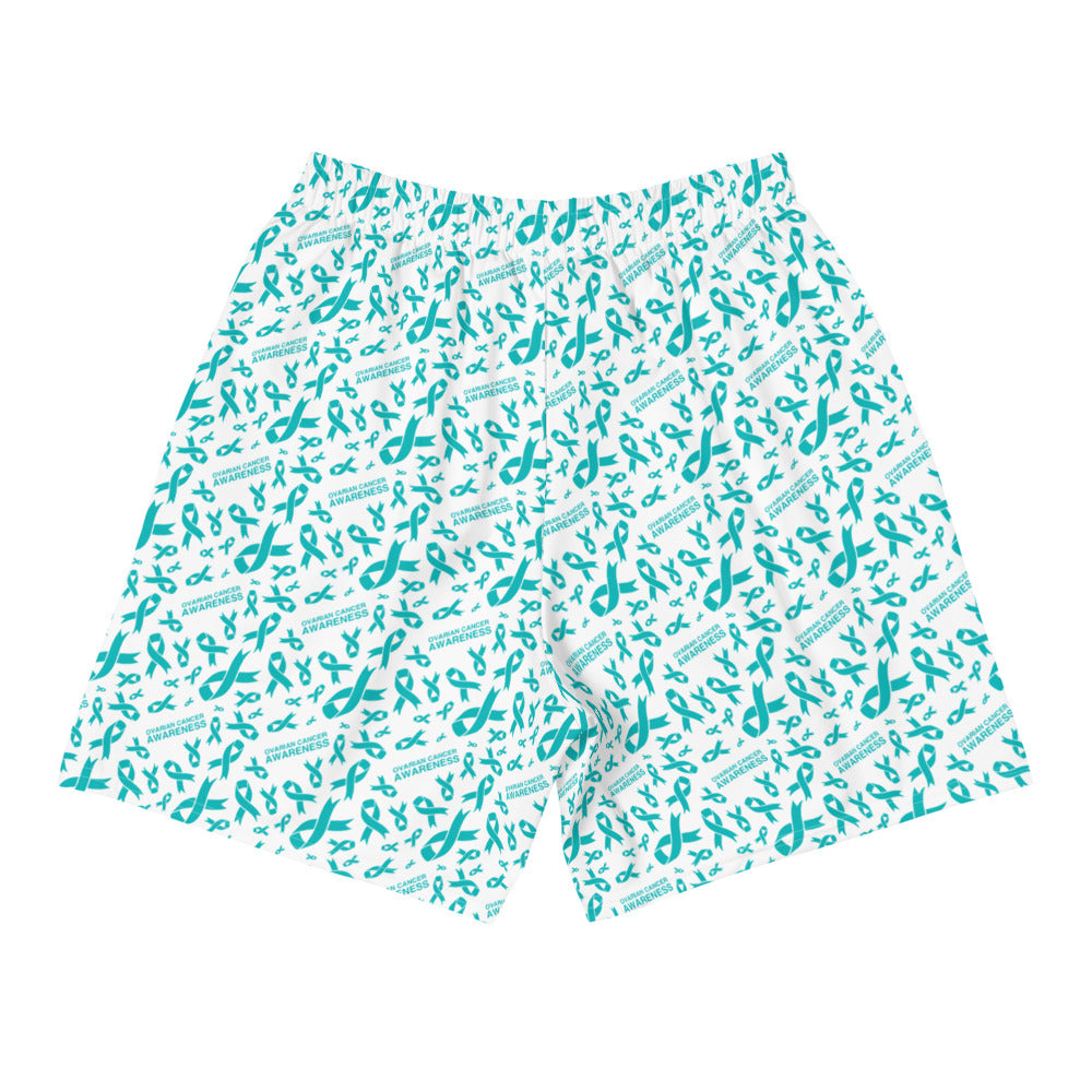 Ovarian Cancer Awareness Ribbon Pattern Shorts