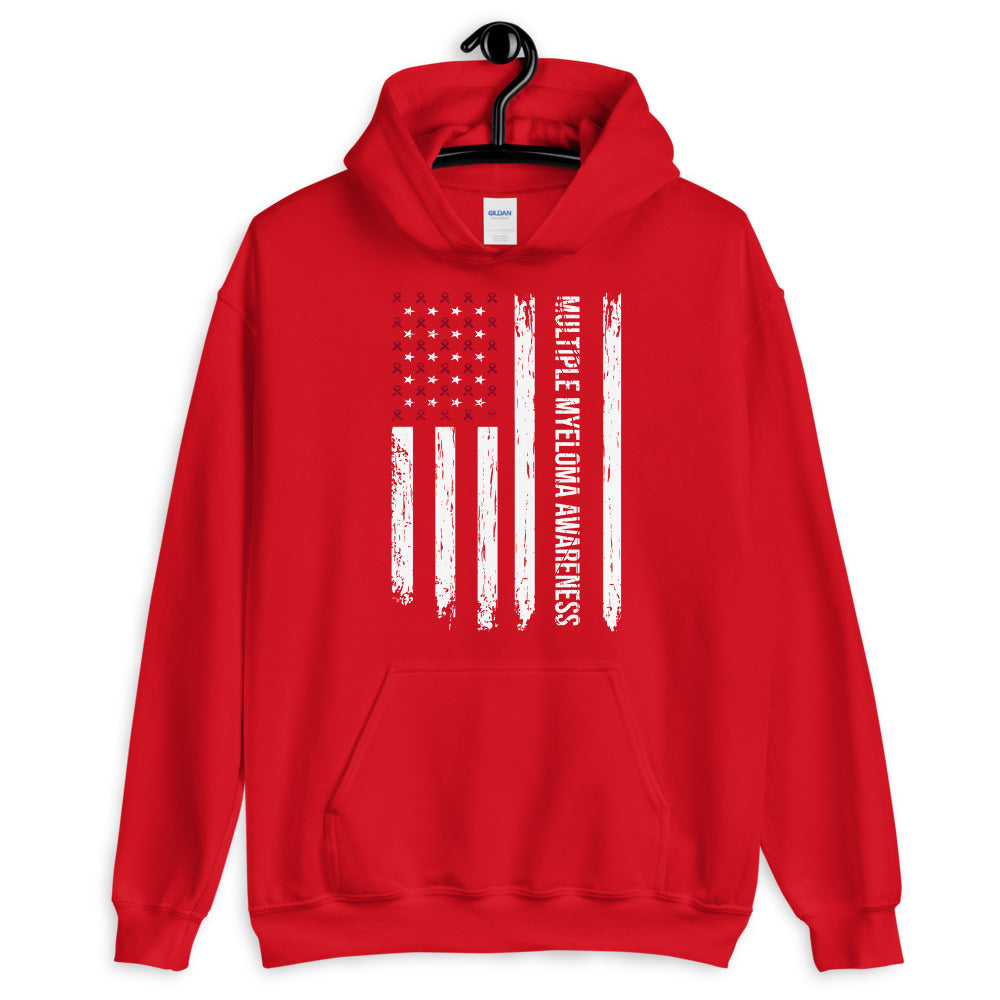 Multiple Myeloma Awareness USA Flag Hoodie