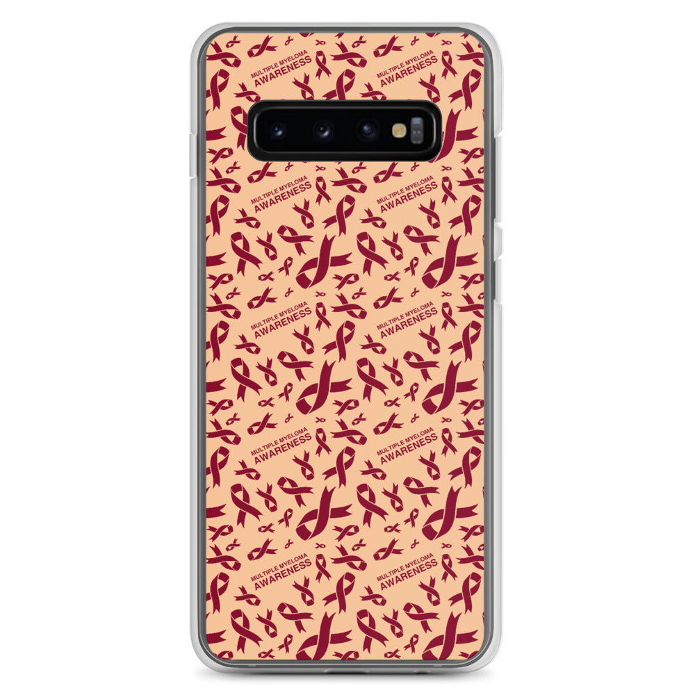 Multiple Myeloma Awareness Ribbon Pattern Samsung Phone Case