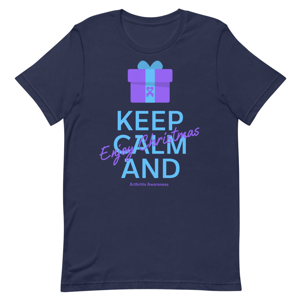 Rheumatoid Arthritis Awareness Keep Calm and Enjoy Christmas T-Shirt