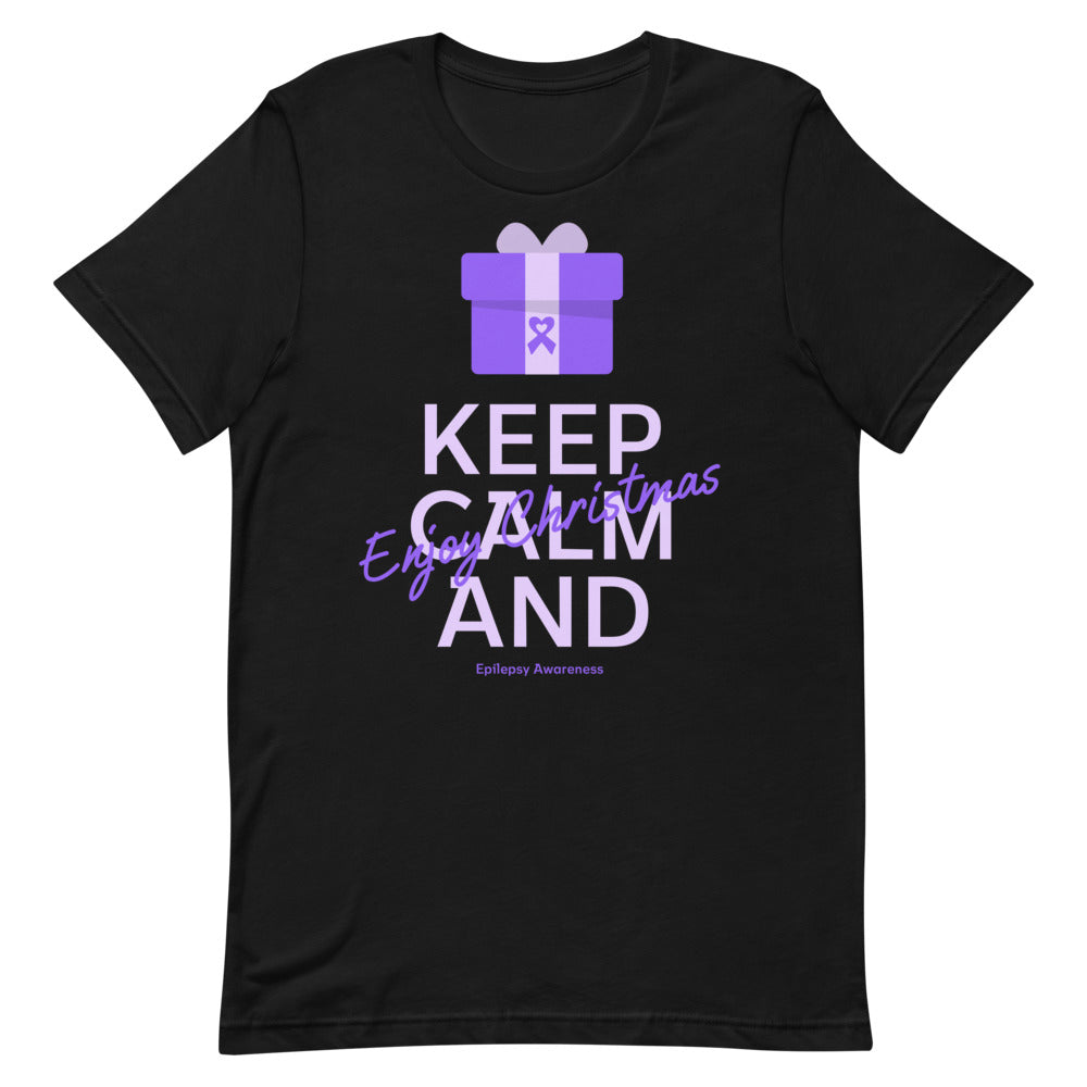 Epilepsy Awareness Keep Calm and Enjoy Christmas T-Shirt