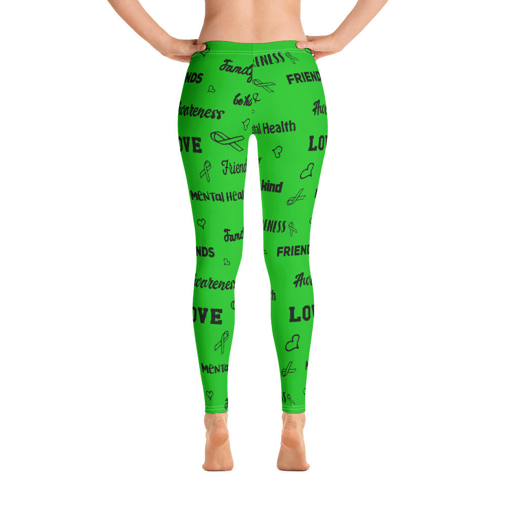 Mental Health Awareness Be Kind Pattern Leggings